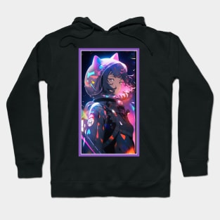 Anime Sci-Fi Cat Girl | Quality Anime Girl Artwork | Manga Girl Anime Art Hoodie